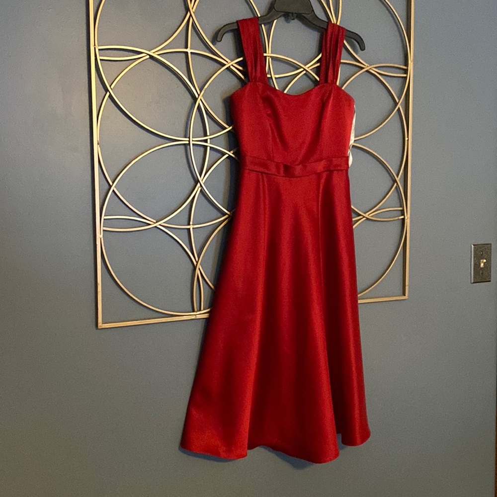 David’s bridal apple red valentines dress